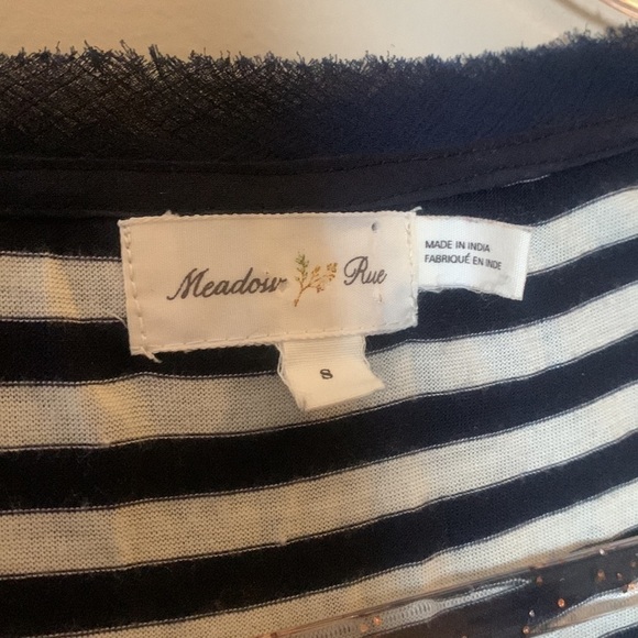 Anthropologie Meadow Rue Lace Striped Top |‎ Small - Picture 4 of 4